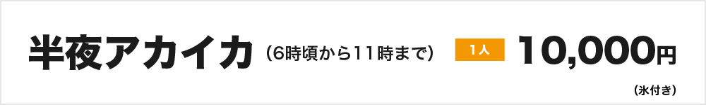 半夜アカイカ（6時頃から11時まで）1人10.000円