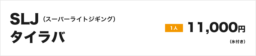 SLJ（スーパーライトジギング）・タイラバ　1人11,000円（氷付き）
